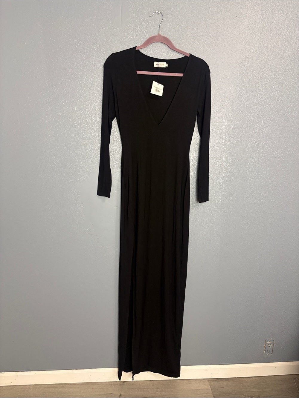 Bumpsuit The Long Sleeve V Neck Evening Maternity Dress
